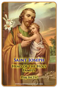 Saint Joseph Father of Jesus, head of the holy family