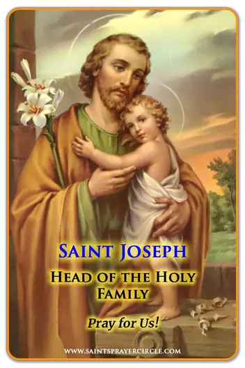 Saint Joseph Father of Jesus, head of the holy family