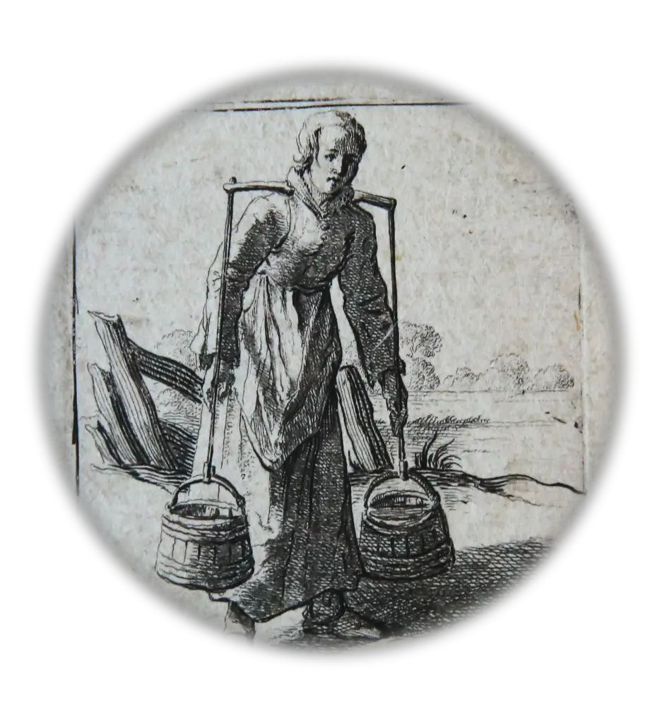 woman carrying jar