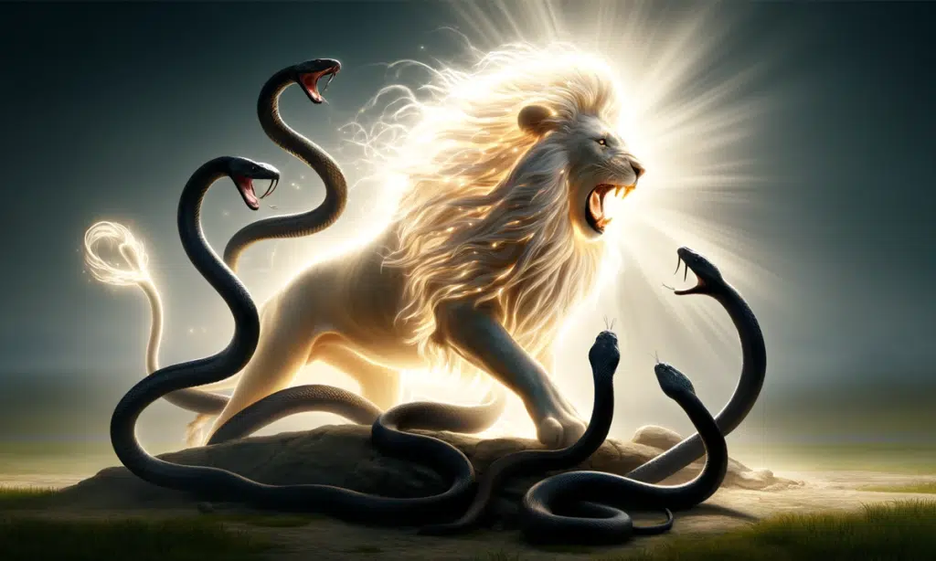 lion victory over evil